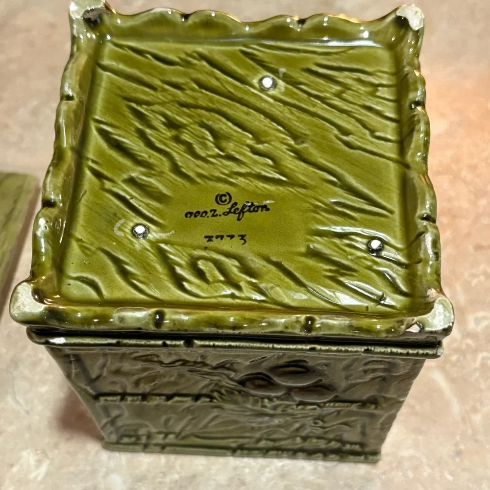 Lefton Vintage Ceramic Fruit Canister